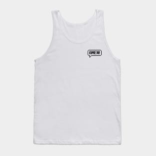 Amen! 8 bit pixelated speech bubble Tank Top